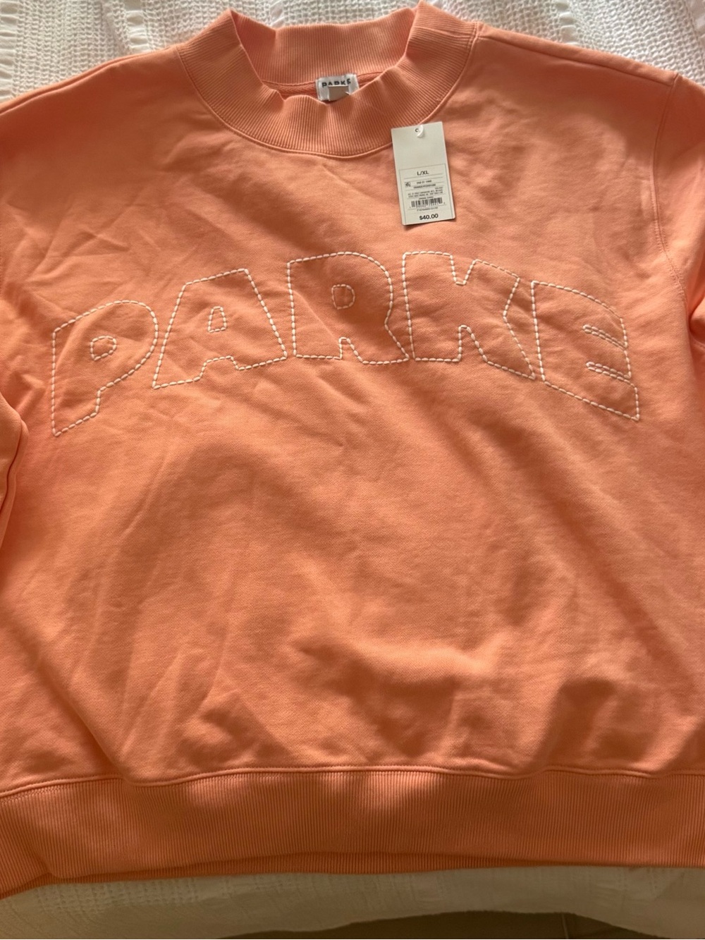 PARKE x Target 
Peach Crewneck Sweatshirt
Sold out 
Size L/XL 
Never worn - Picture 4 of 5